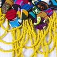 thumbnail image 4 of Ankara African Handmade Ankara Bead Button Bib Necklace Neckpiece Choker Necklaces for Women, 4 of 5