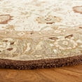 thumbnail image 3 of SAFAVIEH Anatolia Venice Floral Wool Area Rug, Ivory/Brown, 4' x 4' Round, 3 of 9
