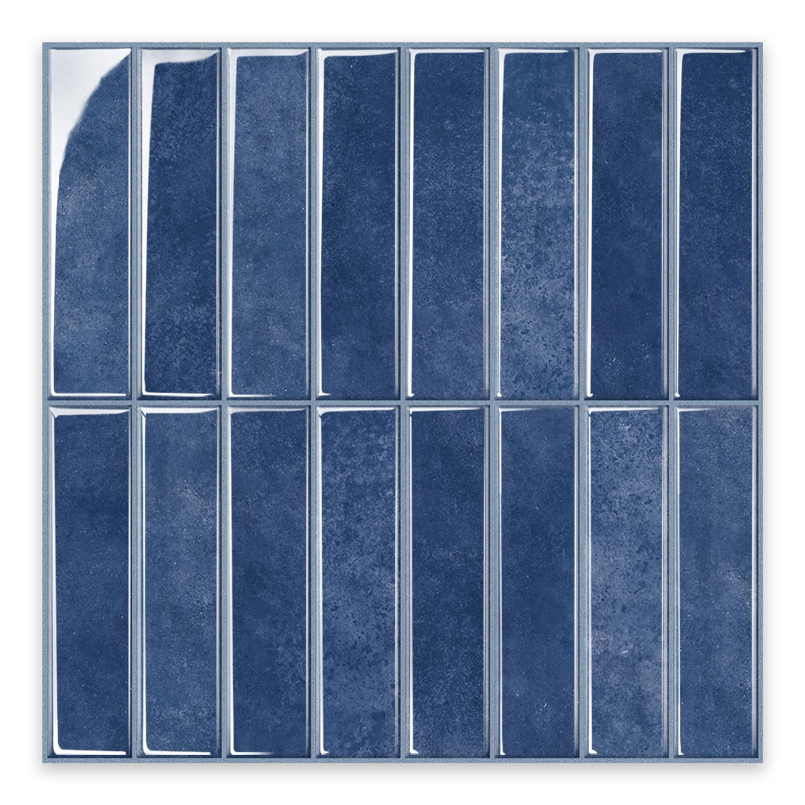 10 Sheets 12inch/30.5cm 3d Vinyl Backsplash Tiles  Self-adhesive Peel And Stick Wall Tile Stickers On Subway For Kitchen Bathroom Klein Blue