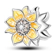 thumbnail image 7 of MULA 925 Sterling Silver Cream Sunflower Charm, Sparkling 5A Cubic Zirconia DIY Fit Bracelet Women's Jewelry Gift for Her, 7 of 7
