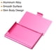 thumbnail image 4 of Soporte de tarjeta de presentación profesional, estuche de aluminio para tarjetas de crédito, rosa, 4 of 5