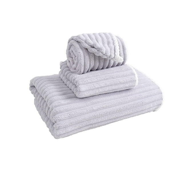 Velvet Bath Towel Set Soft Absorbent Non Shedding Includes Towel Bath Towel Bathing Cap Suit for Bathroom Dorm Use Quick Drying Microfiber Ideal for Gym Beach Travel
