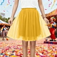 thumbnail image 2 of oqasdz Elegant Pleated Midi Skirts for Women with High Waist and Flowy Hem Festive and Party Evening Cute Princess Mesh Tutu Skirt, 2 of 4