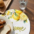thumbnail image 3 of Yellow Lemons Round 13 Inch Placemats Set of 6, Summer Fruits Leaves Pastoral Botanical HeatResistant Non Slip Place Mats for Dining Table, Wipeable Braided Kitchen Table Mats for Housewarming, 3 of 9