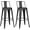 Black 24, variant on Distressed White Metal Barstools Set of 2 with Bucket Back, 30-Inch Seat Height, Lightweight Bar Stools for Kitchen Counter, Rustic Vintage Coastal Style