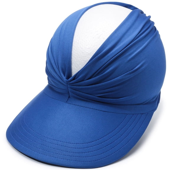 IVEYRTF Women's Sun Visor Hat Twisted Ruched Open Top Ponytail Friendly UV Protection Stretchy for Sports Beach and Daily Outdoor Activities Hat