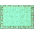 thumbnail image 1 of Ahgly Company Indoor Rectangle Abstract Turquoise Blue Modern Area Rugs, 2' x 4', 1 of 4
