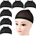 thumbnail image 1 of 12 Pcs Bonnet Perruque Bonnet Perruque en Nylon Bonnet Perruque Élastique pour Femmes et Hommes Noir, 1 of 4