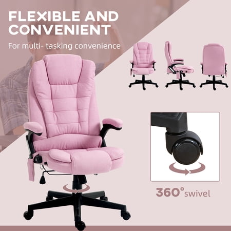 pink massage office chair with product