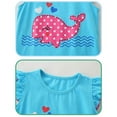 thumbnail image 7 of WIBACKER 2-7T Kids Baby Girls Summer Outfit 100% Cotton Short Sleeve Top and Shorts Clothing Set - Whale, 7 of 7