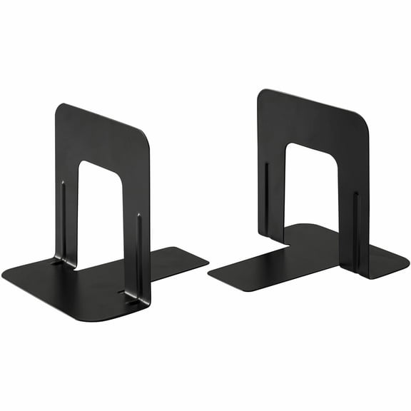 Business Source, Heavy-gauge Steel Book Supports, 2 / Pair, Black