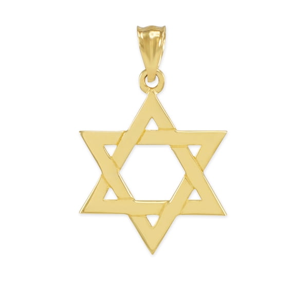 Solid Gold Jewish Star of David(Small) (10K Yellow Gold, Pendant)