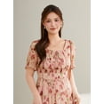 thumbnail image 5 of Floral temperament waist dress, 5 of 7
