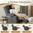 thumbnail image 4 of Vineego Recliner,Modern Fabric Rocking Chair with Massage,360 Degree Swivel Single Sofa Seat with Drink Holder, 4 of 8