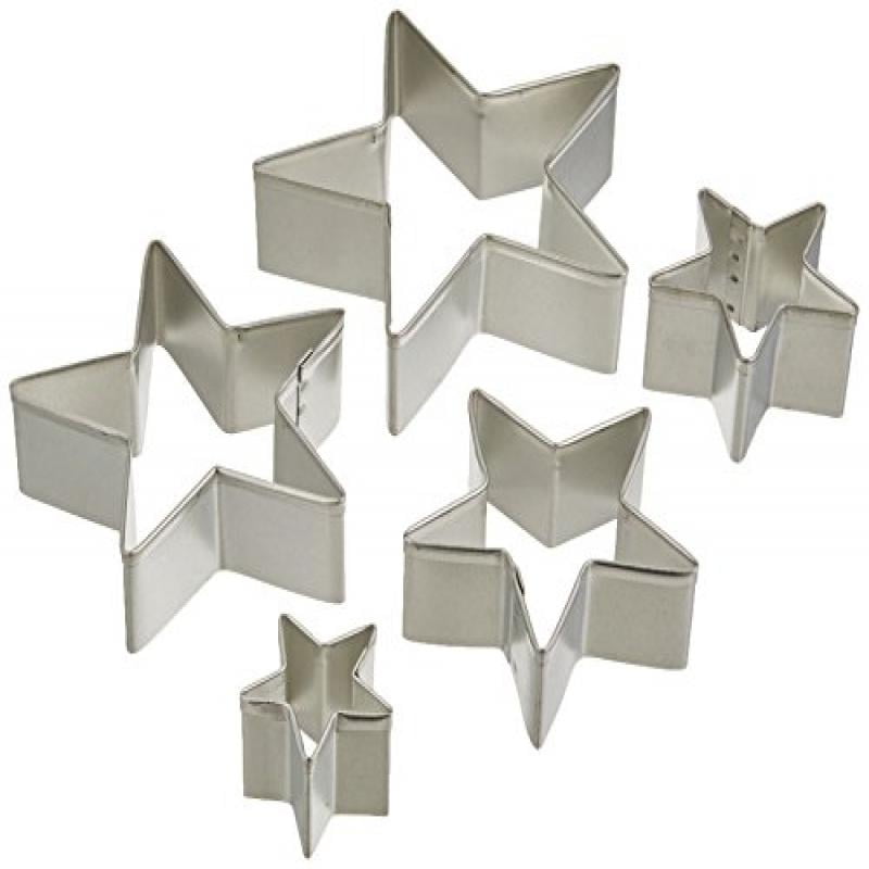 R & M International 1988 5Piece Star Cookie Cutters Set
