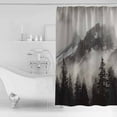 thumbnail image 2 of Mountains Forest Shower Curtain, 72" x 72", Nature Landscape Fog Cloud Waterproof Bathroom Curtain Washable Shower Curtain Set with 12 Hooks, 2 of 6