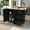 Black, variant on Harper & Bright Designs Think 30 Rolling Mobile Kitchen Islands with Storage Cabinets, Medium Density, Blue, 52.76"
