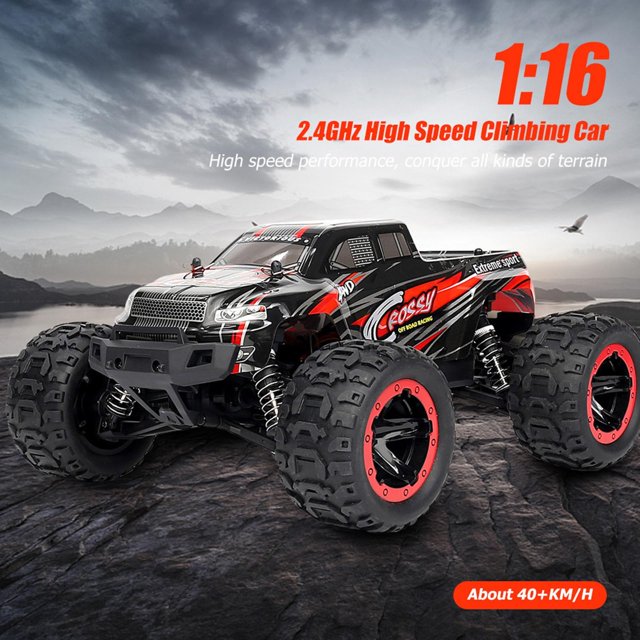 1/16 Drift RC Racing Car 40km/h 4WD Camión todoterreno sobre orugas de alta velocidad (rojo)