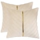 thumbnail image 2 of Juego de 2 fundas de almohada de terciopelo de 18 x 18 pulgadas, 2 unidades, con funda de almohada decorativa de cuero dorado para sofá, fundas de almohada modernas de lujo, 2 of 5