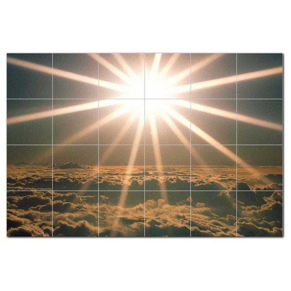 Clouds Photo Ceramic Tile Mural Kitchen Backsplash Bathroom Shower, 404644-XL64