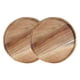thumbnail image 1 of Paquete de 2 platos llanos de madera de Acacia, platos redondos de madera, fácil limpieza y ligeros para platos, aperitivos y postres, 1 of 6