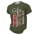 thumbnail image 4 of xfsWaSs Mens 250th Anniversary T Shirts American Flag T-Shirt Patriotic Shirts Short Sleeve Tshirt 4th Of July Shirts Holiday Celebration 250 Years USA Tshirts, 4 of 4
