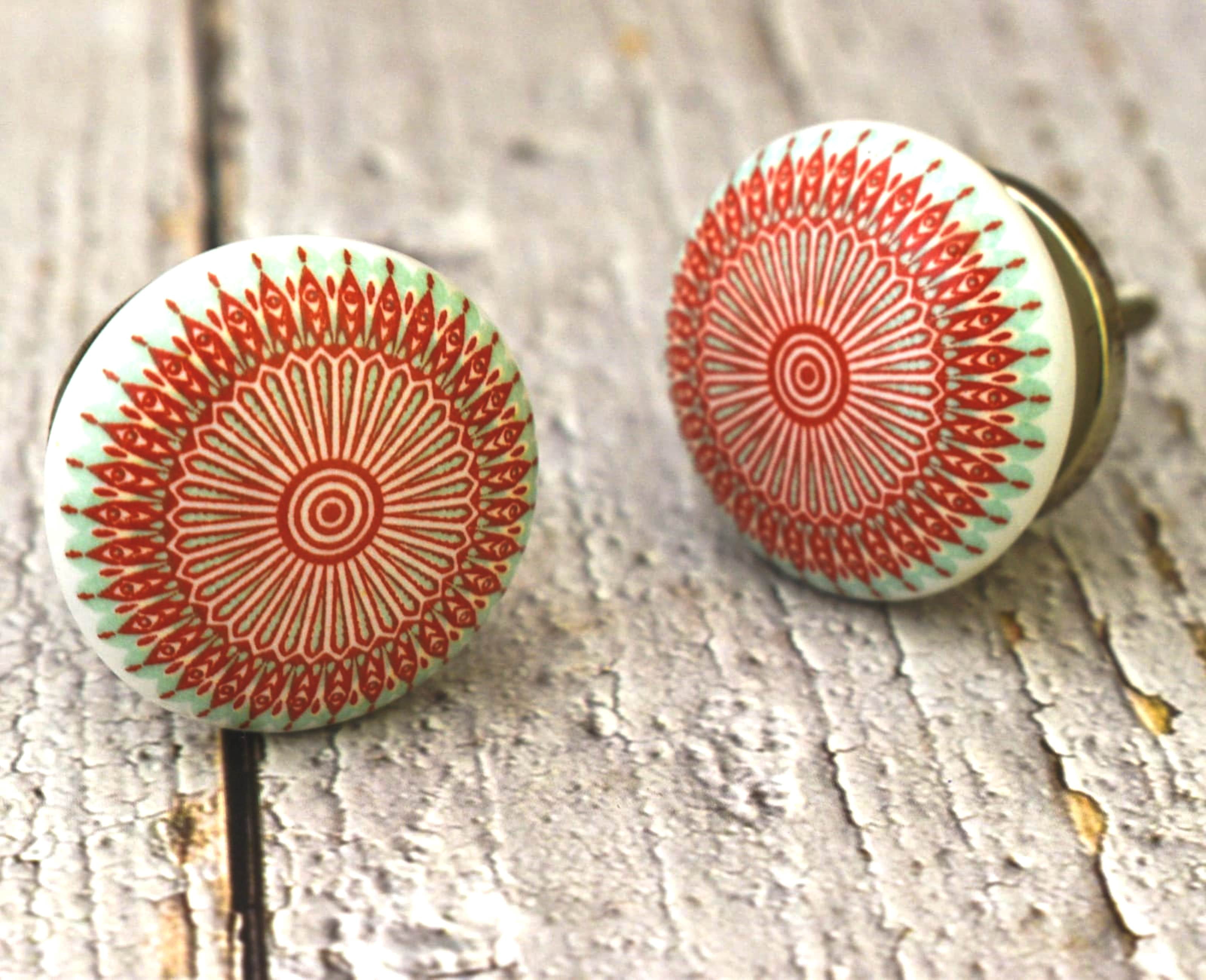 India House Ceramic Multicolor Knobs Kitchen Cabinet Drawer Knobs Hardware Knobs Handmade Knobs Cabinet Knobs Ceramic Door Knobs. Set of 20