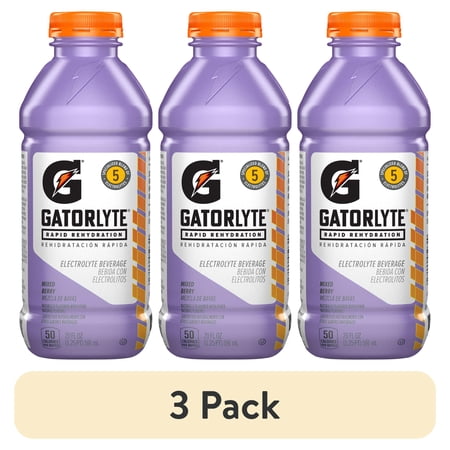 (3 pack) Gatorade Gatorlyte Mixed Berry Electrolyte Sports Drink, 20 fl oz, 1 Count Bottle