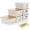 White, variant on 6 Pack Plastic Storage Baskets With Lids,Brown Breathable Stackable Storage Bins,Small Storage Containers,for Organizing Storage Baskets on Desktops,Closets,Playrooms,Classrooms,Offices