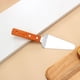 thumbnail image 1 of Stainless Steel Pizza Spatula | Wooden Handle | Multi-Purpose Spatula | Cheese Cake Transfer Tool | Baking & Frying Utensil | Stylish Home Decor Piece | 1-Pack | Stress Relief Gift, 1 of 6