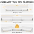 thumbnail image 5 of RTVR Dual Monitor Stand Riser Office Desktop Organizer Stand for 2 Monitors, Adjustable Length & Angle 3 Shelf Extra Long for TV Computer Laptop White, 5 of 10