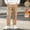 Khaki 3, variant on OGLCCG School Uniform Pants for Boys Fleece Lined Winter Warm Dress Pants High Rise Straight Leg Flat Trousers with Pockets,Size 3-14