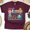 Maroon, variant on Summer Vibes Shirt – Retro Lightning Bolt Beach Graphic Tee, Natural, Size S