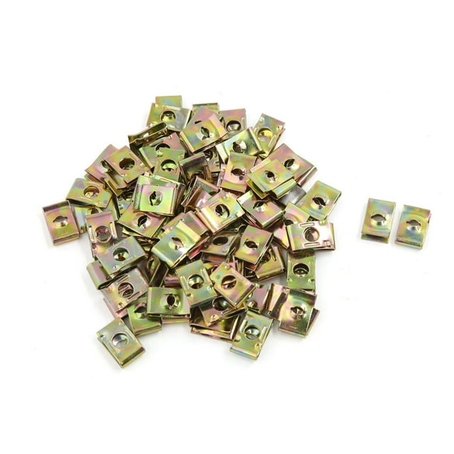 Tipo U Grapa Metal Cierre de Panel Puerta Clips 6mm Agujero 100Pcs