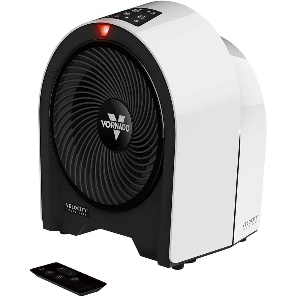 Vornado Velocity 5R Whole Room Space Heater with Remote 1500W Touch Controls Digital Thermostat White