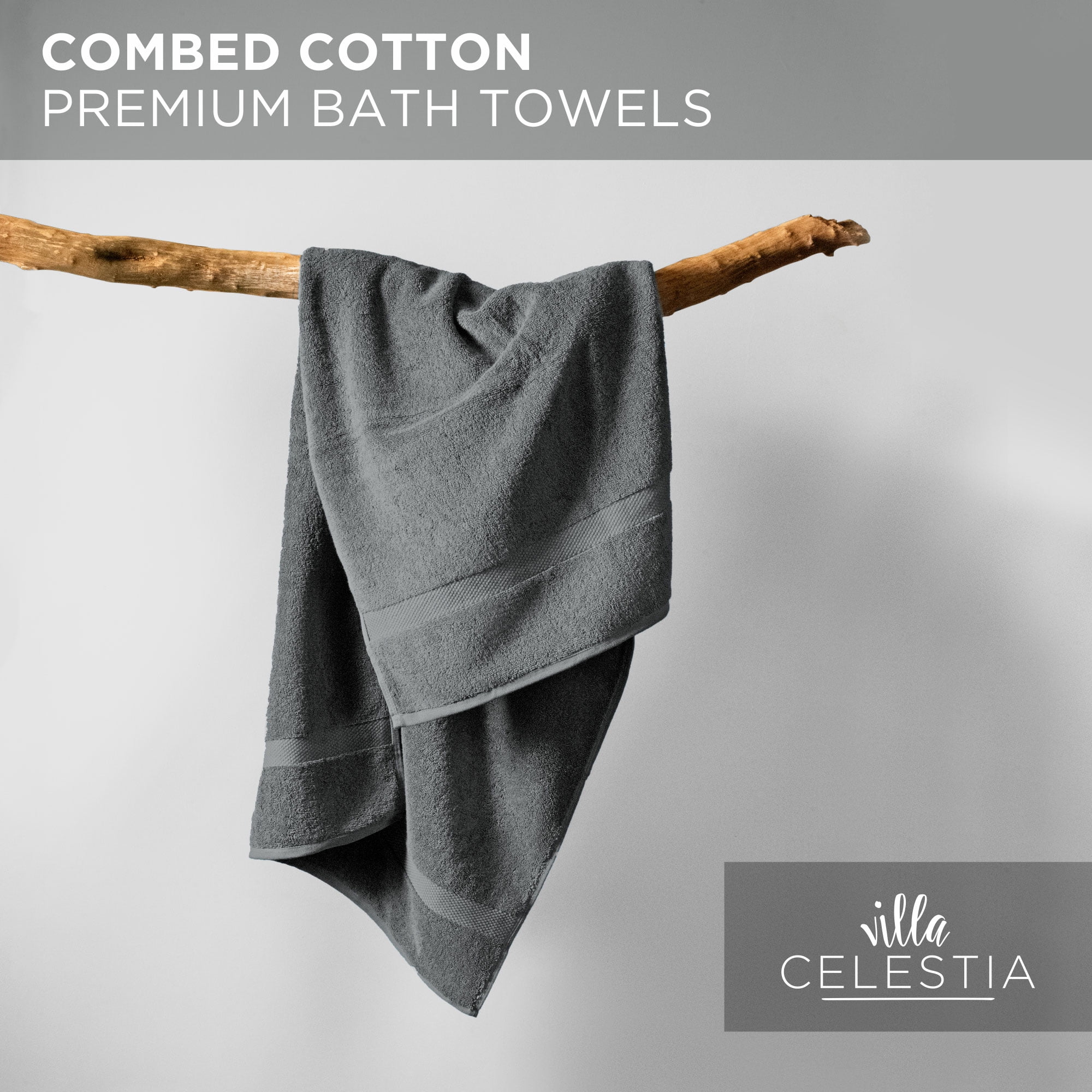 Villa Celestia 650 GSM Premium Lt.Grey Wash Cloths,100% Cotton Face Wash  Cloth for Your Body Soft Wash Cloths for Your Face and Body Face