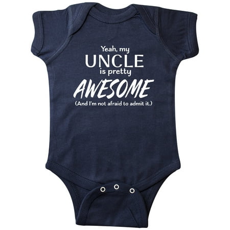 

Inktastic Yeah My Uncle is Pretty Awesome Gift Baby Boy or Baby Girl Bodysuit