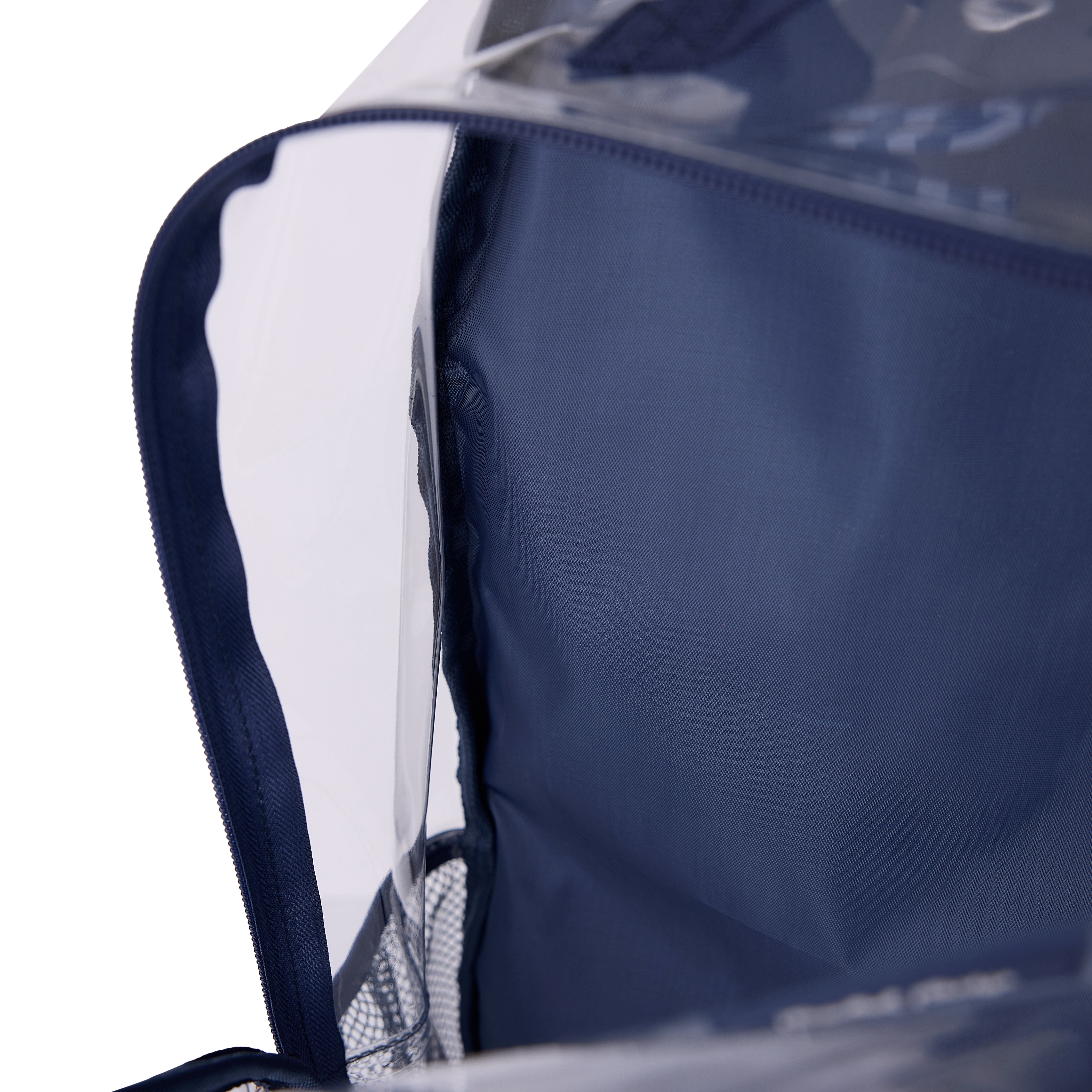 Packed Party Girls' Clear Check Me Out Backpack, Navy Gingham