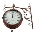 thumbnail image 3 of ITIGOITIE Vintage Double Sided Wall Clock,for Outdoor Decorative(No Battery Included)-Red Copper Color, 3 of 8