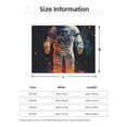 thumbnail image 5 of Disketp Astronaut Cosmic Rainbow Flannel Blankets - Thick and Warm Blanket for Winter, Soft Fuzzy Plush King Blanket for All Seasons-40"x30", 5 of 6
