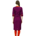 thumbnail image 4 of Phagun Women Mandarin Collar Straight Kurti Indian Designer Ethnic Dress, 4 of 6