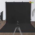 thumbnail image 2 of Easy-Going 9X15ft Black Background Muslin Backdrop,Photo Studio,Collapsible High Density Screen for Video Photography, 2 of 5