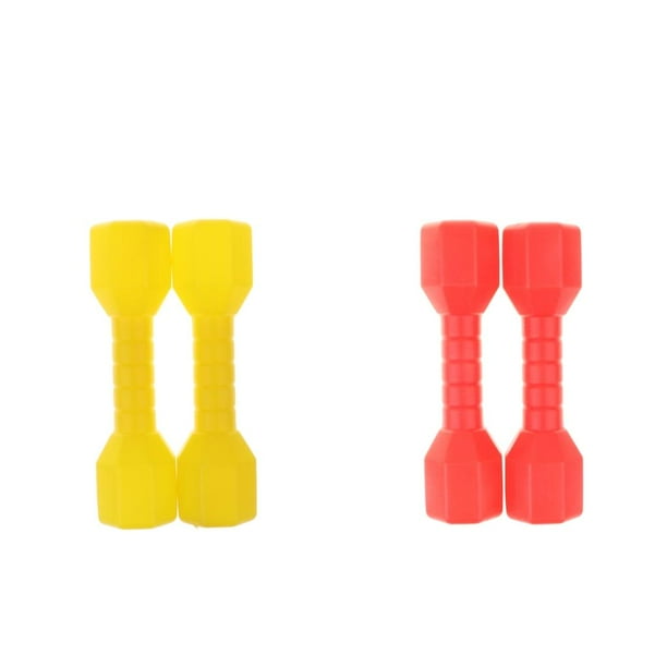Juguetes de Plástico Hugo Juguetes deportivos con Mancuernas 4pcs Amarillo / Rojo