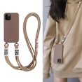 thumbnail image 2 of Luxury Solid Color Crossbody Lanyard Strap Phone Case For Iphone 15 Series,iPhone 15, 2 of 6