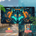 thumbnail image 5 of 1 Pcs 2D Flat License Plate Covers & Frames, Wolf with Tech Background For Decorative Front, Waterproof For Decoration Aluminum License Plate Covers & Frames Cover For Men Women, 12" X 6", 5 of 7
