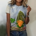 thumbnail image 2 of QIPOPIQ T-Shirts à Manches Courtes pour Femmes à Col Rond T-Shirts de la Saint-Patrick Hauts T-Shirt Shamrock T-Shirt Vert Tunique T-Shirts de la Journée St Patricks T-Shirts Imprimés pour Dames Col Rond T-Shirts de Fête T-Shirts Graphiques Aubaines, 2 of 4