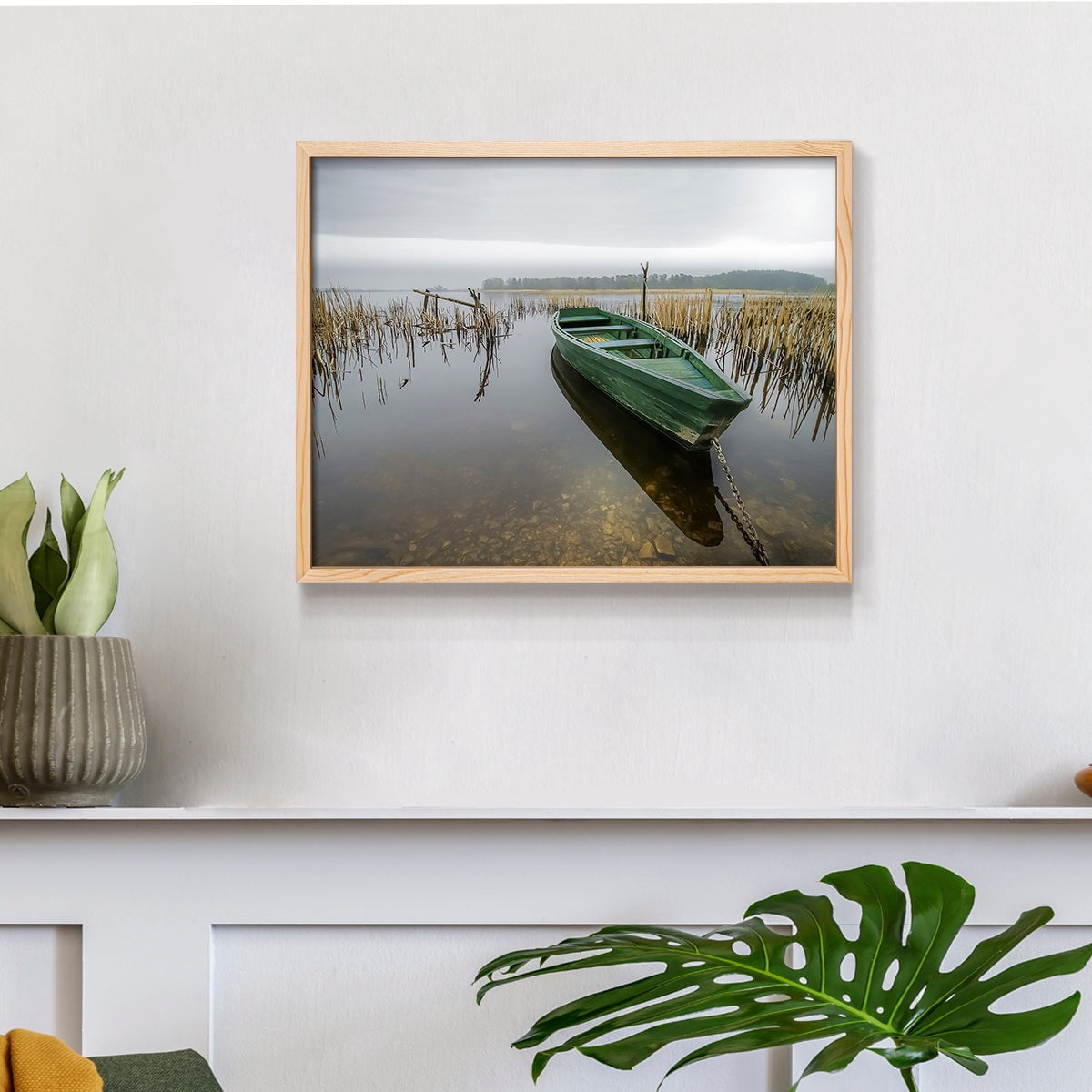 Green One by Mike Calascibetta - Restickable Framed Giclée Print