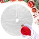 thumbnail image 1 of Falda de árbol de Navidad blanca, estera de árbol de felpa blanca, cubierta de soporte de árbol de Navidad redonda, falda de árbol de Navidad para decoraciones de fiesta de Navidad, adornos de árbol de Navidad (78 cm) esquí esquí Gafas de esquí, 1 of 5