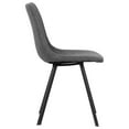 thumbnail image 3 of Modern Leather Dining Chairs - Set of 4 - Stylish Metal Leg Accent Chairs - Home & Restaurant Seating, 3 of 6