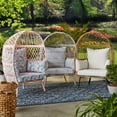thumbnail image 5 of Better Homes & Gardens Ventura Boho Outdoor Wicker Stationary Kid's Egg Chair, Tan, 5 of 10